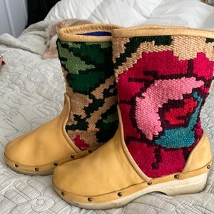 ROSA MOSA Tapestry Boot / Leather / US 8 / Eur 39 / $120 obo